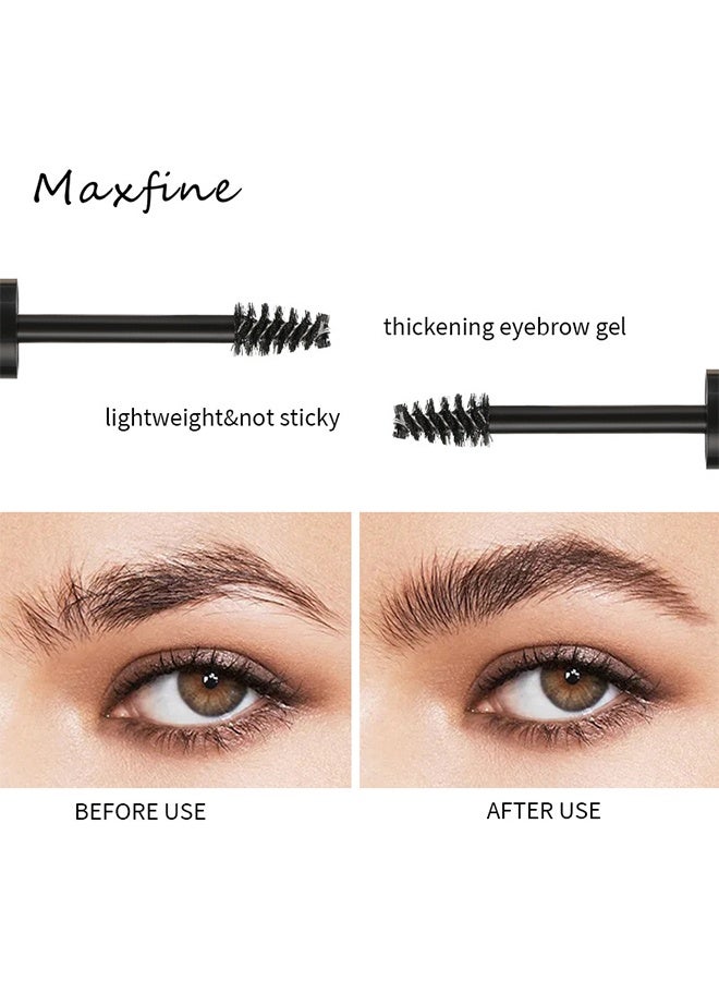 ماكس فاين فن الحواجب، لاصق تشكيل الحواجب طويل الأمد، كريم حواجب شفاف مقاوم للماء، مع فرشاة لولبية، جل تثبيت الحواجب الشفاف، جل تصفيف الحواجب بمظهر طبيعي 7 جم - Image 3